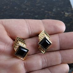 "Vintage Christian Dior gold tone Clip on Earrings 2 Pair. Selling both pairs from the last quarter of the 20th century appearing unused with no wear, damage, and strong springs on the clips. They measure 1 1/6\" tall and 1 1/8\" tall." Art Deco Yellow Gold Earrings For Evening, Vintage Gold Plated Clip-on Earrings For Formal Occasions, Art Deco Clip-on Earrings For Formal Occasions, Art Deco Formal Earrings Hallmarked, Gold Art Deco Earrings For Formal Occasions, Art Deco Formal Clip-on Earrings, Art Deco Clip-on Jewelry For Formal Occasions, Clip-on Art Deco Jewelry For Formal Occasions, Classic Gold Plated Clip-on Earrings For Anniversary