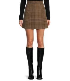 Antonio Melani Rosy Houndstooth High Rise A-Line Mini Coordinating Skirt | Dillard's Skirted Bottoms For Workwear In Fall, Houndstooth Mini Skirt For Fall, Winter Houndstooth Mini Skirt For Work, Plaid Mini Skirt For Winter Workwear, Mini Skirt For Fall Workwear, Winter Workwear Plaid Mini Skirt, Fitted Houndstooth Mini Skirt For Winter, Fall Fitted Skirt With Houndstooth Pattern, Plaid Houndstooth Skirt For Fall