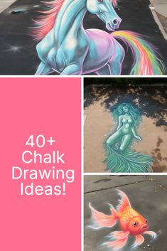 chalk drawings with the words chalk drawing ideas