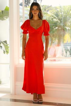 Love Rider Midi Dress Red Glitter Prom Dresses, Short Puffy Sleeves, Tulle Midi Dress, Backless Dresses, Portraiture Drawing, Red Midi, Grace Love, Short Summer Dresses, Sequin Prom Dresses