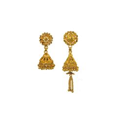 This is a beautiful 2 Pair of 24K Gold-plated Jhumki earrings that have been designed and crafted with passion.  The earrings are light in weight and can be worn for long hours without any discomfort.  The product comes with the 1 year guarantee of gold plating .  It is perfect for occasions like weddings, parties, and festivals.  It can also be a perfect gift for your loved ones. Cheap Traditional Brown Earrings, Festive 22k Gold Dangle Jhumkas, 22k Gold Earrings For Puja Navratri, Gold Bridal Earrings For Puja And Navratri, Gold Danglers For Puja And Festive Occasions, Festival 22k Gold Dangle Jhumkas, Festive Gold-plated Danglers For Puja, Yellow Gold Earrings For Navratri, 22k Gold Earrings For Navratri Celebration