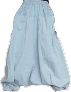 Cotton Straight Leg Bottoms With Pull-on Style, Medium Wash Pull-on Cotton Bottoms, Baggy Light Wash Summer Bottoms, Summer Light Wash Baggy Bottoms, Baggy Washed Blue Pants With Side Pockets, Stretch Washed Cotton Jeans, Baggy Tapered Leg Washed Bottoms, Casual High-waist Cotton Harem Pants, Casual High Waist Cotton Harem Pants