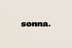 the word sona written in black ink on white paper