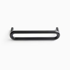 two black metal handles on a white background, one has an oval handle and the other is