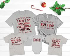 I Don't Do Matching Christmas Outfits But I Do Christmas Shirts. Matching Christmas Shirts Family Men Buffalo Plaid Funny Tshirts I Don't Do Matching Christmas Outfits But I Do Baby Toddler Kids Siblings Welcome to Mom Life with Style! This listing is for ONE (1) UNISEX TEE, BABY BODYSUIT, BABY TEE, TODDLER TEE or YOUTH TEE with your choice of design. ★Add desired number of items to your cart. YOU MUST ADD EACH SHIRT TO YOUR CART SEPARATELY. ★Designed with families in mind! ★Machine washable & dryer safe ★Comfortable & flattering fit ★High quality prints that last SHIRT DESIGN ★Our shirts are created with the latest in garment printing technology. Inks are water based and eco-friendly which creates a softer feel than traditional screen printing. The high-quality printing process prevents c I Don’t Do Matching Christmas, I Dont Do Matching Shirts Christmas, Matching Christmas Cotton Tops, Matching Cotton Christmas Tops, Matching Cotton Tops For Christmas, Disney Family Outfits, Couple T Shirt Design, Christmas Shirts Family, Matching Christmas Outfits