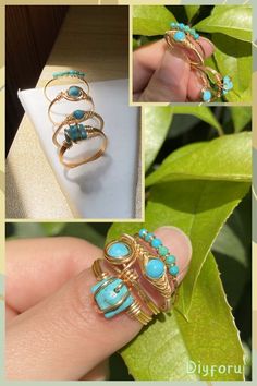 Indulge in the vibrant beauty of our unique artisan turquoise rings. Each ring is a masterpiece, showcasing the rich, captivating hues of turquoise that symbolize tranquility and strength. Perfect for any occasion, these rings add a touch of natural elegance and timeless charm to your style. #handmade#jewelry#handmadejewelry#wirewrap#wirewrappedjewelry#wire#ring#ringsjewelry#turquoise#bohostyle#Spring/Summer Unique Blue Wire Wrapped Rings, Unique Wire Wrapped Jewelry Ring, Adjustable Wire Wrapped Artisan Jewelry, Unique Turquoise Stackable Jewelry, Unique Stackable Turquoise Jewelry, Dainty Turquoise Wire Wrapped Jewelry, Turquoise Stackable Dainty Jewelry, Bohemian Blue Handmade Stackable Rings, Nickel-free Turquoise Toe Ring