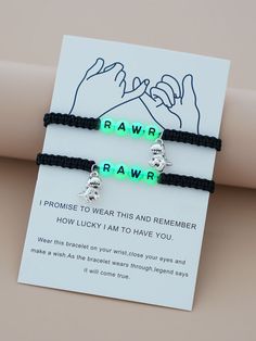 ملصق ديني, Promise Bracelet, Dinosaur Pendant, Bff Jewelry, Bead Decor, Best Friend Activities, Cute Gifts For Friends, Friend Activities, Cute Couple Gifts