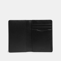 Crafted of our Signature canvas and refined leather this slim bifold design functions as a minimalist wallet. It organizes four cards and is finished with a convenient outside slip pocket for cash or receipts. | Coach Card Wallet In Signature Canvas - Charcoal/black Modern Coach Wallet For Everyday Use, Modern Coach Wallet For Daily Use, Modern Coach Wallets With Interior Card Slots, Classic Coach Card Holder For Travel, Coach Wallets With Card Slots For Travel, Classic Coach Rectangular Card Holder, Classic Coach Wallets For Everyday Use, Coach Rfid Blocking Card Holder For Travel, Classic Coach Everyday Wallets