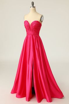 Pink Strapless Floor-length Dress For Formal Occasions, Pink Strapless Dress With Ruched Bodice For Prom, Pink Gown With Sweetheart Neckline And Lined Bodice, Pink Strapless Floor-length Dress With Fitted Bodice, Pink Strapless Dress With Lined Bodice For Prom, Pink Strapless Dress With Fitted Bodice Floor-length, Pink Evening Dress With Ruched Bodice For Wedding, Pink Strapless Dress With Lined Bodice For Wedding, Pink Strapless Dress With Ruched Bodice For Wedding