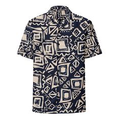 Meet your new favorite summer shirt! It exudes coolness both in terms of style and material. Plus, its featherlight and moisture-wicking material ensures comfort even on the hottest days. * 65% recycled polyester, 35% polyester * Fabric weight: 2.95 oz/yd² (100 g/m²) * Breathable and moisture-wicking material * Oversized fit * UPF50+ protection * Blank product components sourced from China This product is made especially for you as soon as you place an order, which is why it takes us a bit longe Casual Camp Collar T-shirt For Summer, Casual Collared T-shirt For The Beach, Casual Printed Summer Shirt, Casual Printed Camp Shirt For Summer, Casual Printed Short Sleeve Beach Shirt, Collared Graphic Print T-shirt For Vacation, Casual Printed Patterned Shirt, Casual Patterned Printed Shirt, Patterned Relaxed Fit Camp Shirt For Vacation