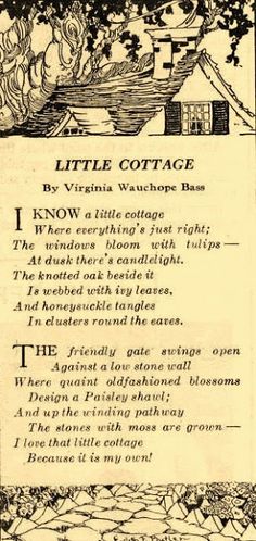 the little cottage by virginia waterstone blvd is shown in an old book