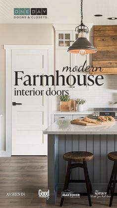 Discover the perfect blend of rustic and modern with our blog on the most popular interior doors for a modern farmhouse look. From sliding barn doors to sleek glass designs, get inspired to transform your home today! Modern Farmhouse Internal Doors, Painted Barn Doors In The House, Popular Interior Doors Styles, Pantry Doors Farmhouse, Modern Farmhouse Doors Interior, Pantry Door Ideas Farmhouse Style, Cabin Interior Doors, Modern Farmhouse Doors, Interior Door Styles Farmhouse