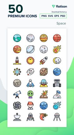 the sticker sheet is filled with space and stars, including an image of planets