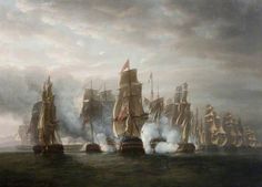 an image of a battle between two ships