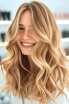 Honey Blonde Hair With Babylights, Wide Blonde Highlights, Cute Hair Blonde, Highlights For Blonde Hair, Cherry Blonde, Gorgeous Blonde Hair, Warm Blonde Hair, Honey Blonde Hair Color