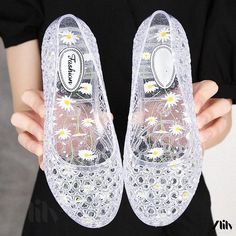 Zlily - Sophisticated Slip-Resistant Sandal Shoes with Breathable Upper and Trendy Appeal Waterproof Sandals, Sequin Flats, Summer Pumps, Color Cloud, Crystal Sandals, Low Heel Sandals, Sandal Shoes, Embellished Sandals, Jelly Shoes