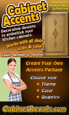 an advertisement for cabinet doors and cabinets