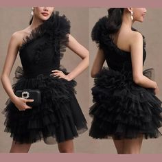 Nwt $698 Mac Duggal [ 2 ] 20600 Tulle Ruffle One Shoulder Mini Dress Black Q903 * Mac Duggal * Fully Lined Bodice; Fully Lined Skirt * Asymmetrical One-Shoulder Neckline * Sleeveless * Ruffled Tulle * Ruffled Shoulder And Skirt Detail * Concealed Side Zipper * Available In Black And Mauve * Style #20600 * $698 ________________________________________________________________________ Offers Are Welcomed! Quick Ship Questions? Bundle & Ask! Check Out My Closet For Other Items! New To Poshmark? Enjo Ship Questions, Black And Mauve, Skirt Asymmetrical, One Shoulder Mini Dress, Mac Duggal Dresses, Mini Dress Black, Mac Duggal, Lined Skirt, Mini Black Dress