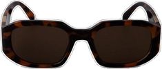 Classic Tortoiseshell Rectangular Sunglasses, Square-faced Sunglasses For Everyday Summer Use, Brown Rectangular Sunglasses For Party, Rectangular Brown Sunglasses For Party, Casual Tortoiseshell Sunglasses For Everyday, Modern Rectangular Sunglasses For Beach, Modern Tortoiseshell Sunglasses For Everyday, Modern Rectangular Beach Sunglasses, Elegant Brown Rectangular Sunglasses