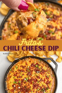 Frito Chili Cheese Dip - Bad Batch Baking Dip With Frito Chips, Fritos Chili Cheese Dip, Fritos Dip Recipe, Frito Chip Dip, Dips To Eat With Fritos, Frito Chili Dip, Fritos Bean Dip Recipe, Dips Good With Fritos, Baked Chip Dip