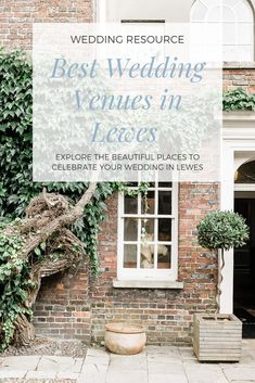 the words best wedding venues in london on top of an image of a brick building