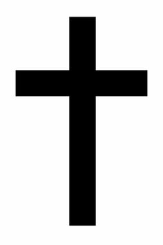 a black and white image of a cross