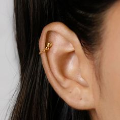 Simple Chain Helix Earrings Gold Silver SHEMISLI SS186 - Etsy Helix Jewelry, Helix Piercing Jewelry, Save Trees, Cartilage Jewelry, Simple Chain, Silver Gift Box, Helix Earrings, Gift For Birthday, Silver Gifts