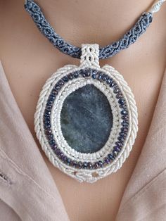 This elegant, bohemian-style necklace is crafted with labradorite natural stones, small crystal beads, and high-quality waxed polyester thread using the macrame technique. Each detail is meticulously handcrafted, making it truly one of a kind. With its simple yet stylish design, it is perfect for both everyday wear and special occasions. It makes a meaningful gift option for your spouse, sister, mother, or even for yourself. To clean, gently rinse with water. This unique necklace will be an unforgettable gift for your loved ones. Elegant Bohemian, Stylish Necklace, Necklace Craft, Unique Necklace, Boho Stil, Style Necklace, Unique Necklaces, Charm Necklaces, Meaningful Gifts