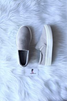 Size: 7.5, Color: Gray On Sneakers, Black Sneakers, Vans Classic Slip On Sneaker, Slip On Sneakers, Light Gray, Faux Suede, Slip On Sneaker, Pu Leather, Slip On