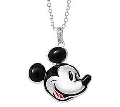 Show off your Disney fandom with the iconic charm of this adorable mouse pendant and chain. Choose from Minnie or Mickey, each topped with cubic zirconia Diamonique simulated diamonds on the bail, and add playful whimsy to any look. From Disney. Silver Disney Mickey Mouse Jewelry, Disney Mickey Mouse Silver Jewelry, Disney Minnie Mouse Jewelry, Cubic Zirconia, Jewelry Necklaces, Diamonds, Chain, Disney, Pendant