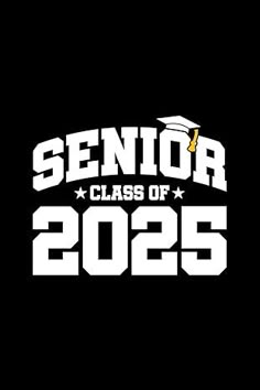 the logo for senior class of 205, which is featured in black and white colors