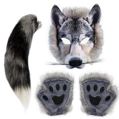 PRICES MAY VARY. Transform into a fierce werewolf with our high-quality Therian Wolf Mask, Tail, and Paw. Made with attention to detail, the mask features a realistic wolf snout and fur texture that will make you stand out at any event. The matching Therian Wolf Tail adds a touch of authenticity to your look, complete with soft fur and a sturdy clip for easy attachment. Don't forget to complete your transformation with the Therian Wolf Paw gloves, featuring sharp claws and a comfortable fit for Kids Fox Costume, Wolf Therian Mask, Therian Paws, Therian Wolf, Cheetah Costume, Ears And Tail Set, Fox Ears And Tail, Realistic Wolf, Wolf Therian