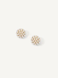 Olive & Piper Mini Pearl Pave Studs Pulled Back Hairstyles, Mini A, Hair Pulling, Earring Making, Dainty Studs, Stud Earring, Bracelet Set, Faux Pearl, Sale Items