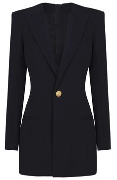 Long Sleeve Concealed Pocket Blazer Dress Black DESIGN: Color: Black V-neck Long sleeves Button detail Lined Concealed pocket Exposed zipper at back Gentle Dry Clean Only Length S: 30.70'' / 78cm Length M: 31.10'' / 79cm Length L: 31.49'' / 80cm Length XL: 31.88'' / 81cm Length XXL: 32.28'' / 82cm MATERIAL: Polyester + Cotton Delicate sewing and hemming by durable needle lockstitch machine. YKK zipper (known as the most durable and reliable zippers manufactured today). To maintain the beauty of your garment, please follow the care instructions on the attached label. Colour may vary due to lighting on images. The product images (without model) are closest to the true color of the item.     * Order one size up for a relaxed fit. * Pay special attention on measurements to ensur Luxury Long Sleeve Blazer Dress For Career, Luxury Long Sleeve Fitted Jacket Dress, Luxury Single Button Blazer Dress For Office Wear, Luxury Tailored Blazer Dress With Hidden Buttons, Luxury Blazer Dress With Concealed Placket For Office, Luxury Fitted Blazer Dress With Notch Lapel, Luxury Blazer Dress With Welt Pockets For Business, Elegant Luxury Blazer Dress With Welt Pockets, Luxury Tailored Blazer Dress With Welt Pockets