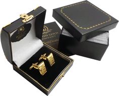 A stunning set of Gold Bullion Bar style Cufflinks lavished in 24k Gold Very high quality set of cufflinks -  - A very nice weight, super detail and crafted to last indefinitely. Includes detailed hand signed and dated certificate pertaining to the gold plating. The certificate is housed in a gold envelope.  Presented in a beautiful, luxurious double gift case with metal fittings and press-button clasp, British Gold Company branded and double boxed. Shipped within 24 hours insured and tracked de Classic Gold Rectangular Cufflinks, Luxury Gold Cufflinks For Business, Luxury Jewelry For Formal Occasions With Gift Box, Luxury Formal Jewelry With Gift Box, Luxury Gold Cufflinks For Gift, Polished Finish Cufflinks For Gifts, Rectangular Polished Finish Cufflinks For Gift, Rectangular Polished Finish Cufflinks As Gift, Classic Rectangular Cufflinks As Gift