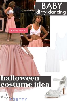 If you're looking for an easy 80s party outfit look no further than this fun look from Dirty Dancing. It's so easy to pull together and will be very obvious exactly who you are! Check out this post for 2 more 80s Halloween costumes for women! Follow for more Halloween costume ideas! 80s Halloween Costumes For Women, Baby From Dirty Dancing, Dirty Dancing Costume, 1980s Halloween Costume, Baby Dirty Dancing, 1980s Halloween