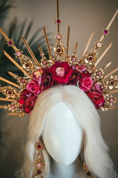 Headband Photoshoot, Flower Halo Headband, Flamingo Costume, Maternity Photo Props, Halo Headpiece, Crown Halo, Festival Headpiece, Bijoux Art Nouveau, Mermaid Ornament