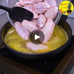 a video demonstrating how to cook chicken in a skillet with broth and mustard