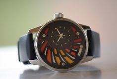 Photo Face Avant Montre Bracelet Art Luxe Homme Alb 100 Atelier artisan Horloger ALB Collection A.L.B artisanale cadran émail noir rouge orange blanc série limitée sur mesure Photo Face, Bracelet Art, Jaune Orange, Luxury Art, Watch Model, Skeleton Watch, White Dial