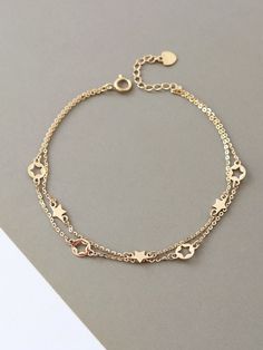 NOT GOLD PLATED, NOT GOLD FILLED! All our jewelry are stamped with a gold hallmark to certify the metal purity of the item. Product Details ☑14K SOLID GOLD ☑STARS: 4MM 4.8MM ☑CHAIN LENGTH: 16+2.5CM EXTENSION CHAIN 💓Tarnish resistant and sweat resistant  💓Hypoallergenic, made without lead, nickel and cadmium Gold Information *9K gold is 9 parts pure gold or 37.5% pure. *10K gold is 10 parts pure gold or 41.7% pure. *14K gold is 14 parts pure gold or 58.5% pure. *18K gold is 18 parts pure gold o Bracelets Dainty, Celestial Stars, Bracelet Stacking, Wedding Jewelry Bracelets, Wedding Bracelets, Layered Bracelets, Strand Bracelet, Romantic Gift, Pure Gold