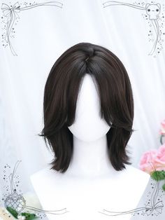 This price is for a wig only, others are not included. SizeFree SizeHair Length30-35 Short Wolf Cut Wig, Short Fluffy Hair Drawing, Grunge Short Hair With Bangs, Short Haircut Bangs, Alternative Haircuts Medium, Korean Wig, Korean Wigs, Korean Wolf Cut, Short Black Wig