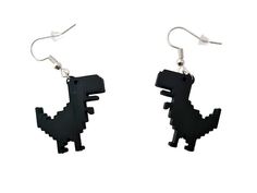 Dinosaur Symbol, Offline Dinosaur, 3d Printed Earrings, Mandalorian Cosplay, Six Photo, Dinosaur Earrings, 3d Jewelry, Uh Oh, Jewelry Accessories Ideas