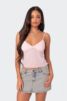 Serafina Sheer Mesh Tank Top – edikted Childish Gambino Concert, Acl Outfits, Pink Mesh Top, Ingenue Essence, Jingle Bell Ball, Going Out Clothes, College Clothes, Mesh Tank Top, Swimwear Dress