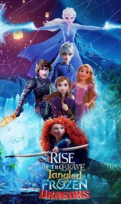 the poster for disney's upcoming animated movie, brave and the city of light