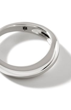 A mirror-shine finish completes this sleek, minimalist ring band cast in timeless sterling silver. Sterling silver Imported Modern Silver Wide Band Ring For Everyday Wear, Classic Sterling Silver Wide Band Ring With Polished Finish, Modern Sterling Silver Signet Ring With Polished Edges, Minimalist Sterling Silver Wide Band Ring For Formal Events, Minimalist Sterling Silver Wide Band Ring For Formal Occasions, Modern Sterling Silver Wide Band Ring With Open Design, Modern Sterling Silver Wide Band Ring With Open Band, Modern Sterling Silver Wide Band Ring With Open Shape, Classic Stackable Rings With Polished Finish