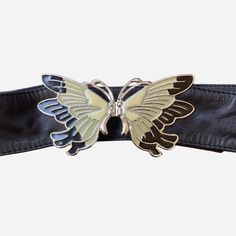 Black silver butterfly repurposed coat leather belt

Soft luxurious strap
Black gray cream Silver
Made in India
Size M

✨FEATURES:  statement hip waist belt

Know your size & determine if this fits your waist or hip with the approximate size listed in inches

Belt: Approximate 📐length not including buckle: 56" x 1.75"
Adjustable belt strap
Statement hook Buckle 📐 4.5" x 2.25"
Fits: Adjustable up to 59"
Men women

Quality material adds value to sustainable consumption. Make a difference & change the 🌎

✨flaw! Pre-owned with minimal wear but subject to imperfections. The overall condition is excellent like new. Vintage items may have subtle discolorations or signs of wear.

No returns.

✅Read our shop policies.

♻️ #djkvintage #waisted #genderneutral #sustainable #luxurious
Genuine leathe Sustainable Consumption, Silver Butterfly, Women's Belt, Adjustable Belt, Leather Coat, Belts For Women, Waist Belt, Shop Policies, New Vintage