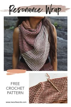 the free crochet scarf pattern is shown