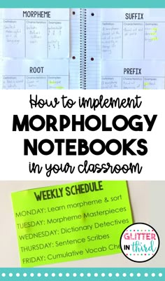 How to implement morphology notebooks in your classroom Morphological Awareness Activities, Suffix And Prefix Anchor Chart, Morphology Activities Games, Ed Suffix Activities, Teaching Prefixes And Suffixes, Morphology Activities Middle School, Teaching Visualization In Reading, Morphemes Teaching, Imse Orton Gillingham Morphology