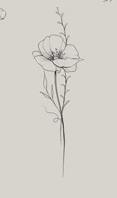 a drawing of some flowers on a gray background