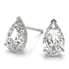 Style No: 20JR34320 Setting Type: Three Prong Metal: 14K Gold Carat Weight: 1.00ct TW Rhodium Finish: Yes Diamond Shape: Pear Quantity: 2 Pear Diamond Earrings, Round Cut Diamond Earrings, The Bling Ring, Jewellery Trends, Old Outfits, Bling Ring, Expensive Jewelry Luxury, Snow Fashion, Burgundy Nails